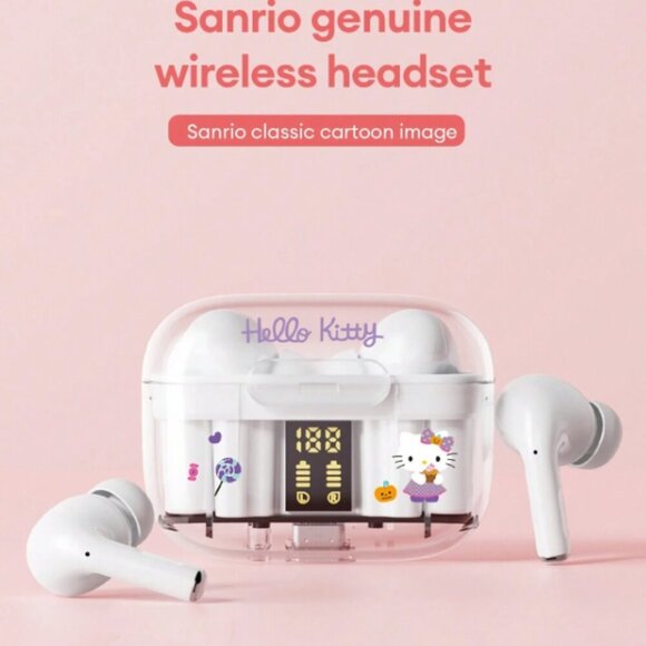 Hello Kitty Wireless Earbuds Rechargeable NWT - Picture 1 of 5